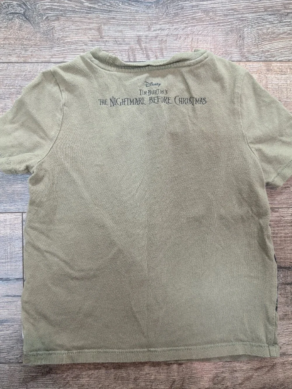 Gap Size XS 4/5 Nightmare Before Christmas Olive Green Halloween T-shirt Top